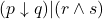 (p \downarrow q)|(r \land s)