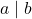 a \mid b
