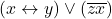 (x \leftrightarrow y) \vee (\overline{zx})