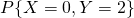 P{X=0,Y=2}