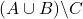 (A \cup B) \backslash C