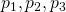 p_1,  p_2, p_3
