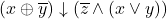 \left( x \oplus \overline{y} \right) \downarrow \left( \overline{z} \land (x \vee y) \right)